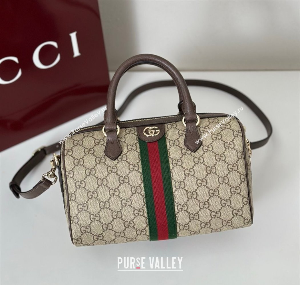 Gucci Ophidia GG Canvas Medium boston bag Brown 2025 836825 (DLH-250808057)