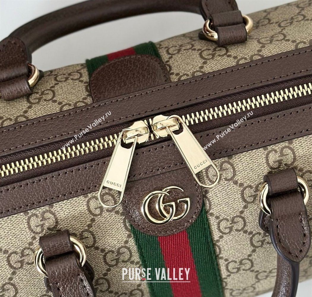Gucci Ophidia GG Canvas Medium boston bag Brown 2025 836825 (DLH-250808057)