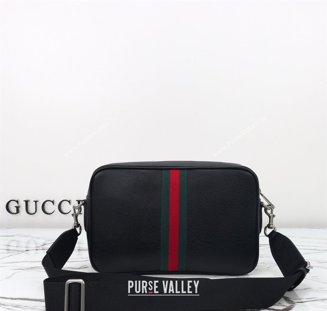 Gucci Mens Ophidia Leather medium messenger crossbody bag Black 2025 834468 (DLH-250808059)