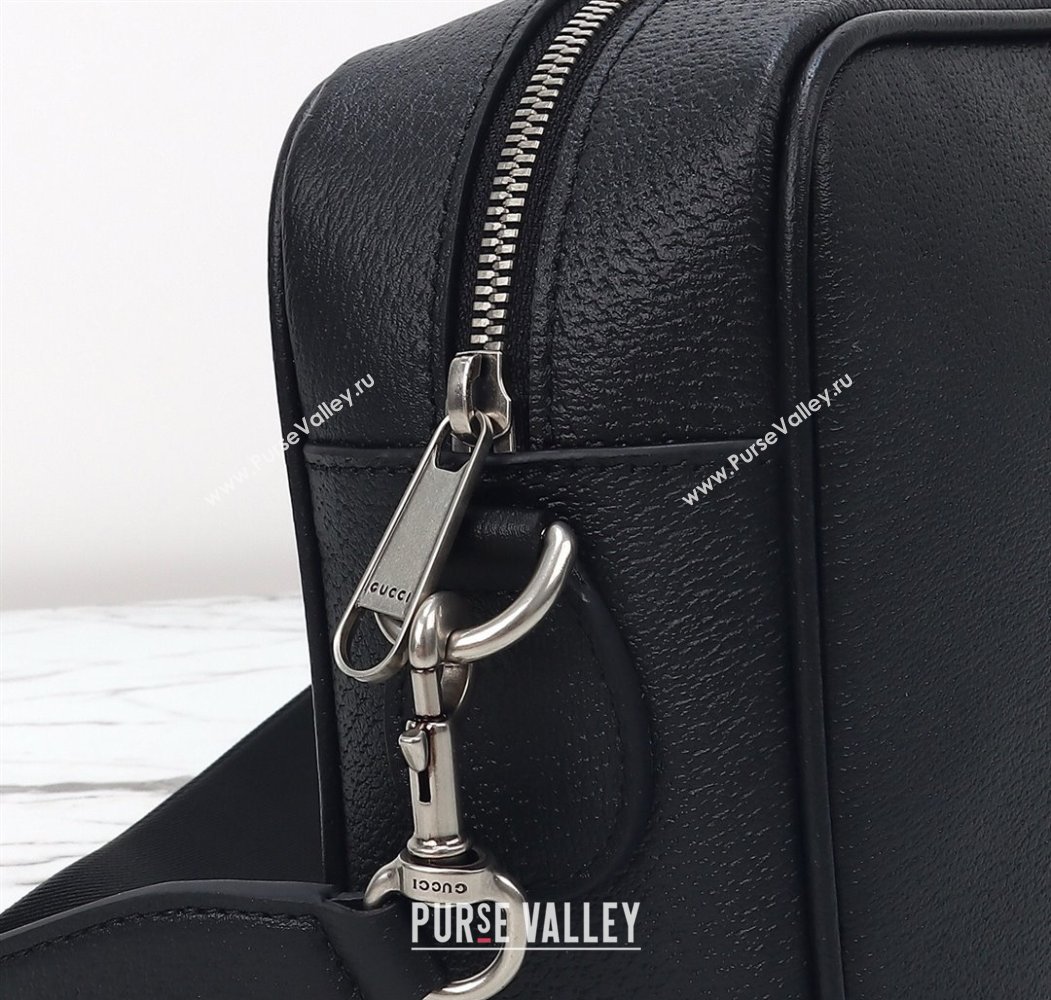 Gucci Mens Ophidia Leather medium messenger crossbody bag Black 2025 834468 (DLH-250808059)