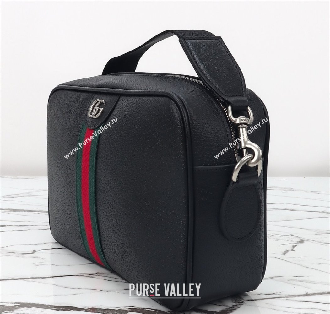 Gucci Mens Ophidia Leather medium messenger crossbody bag Black 2025 834468 (DLH-250808059)