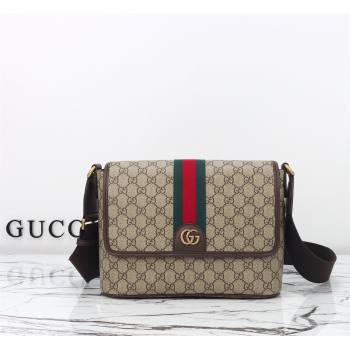 Gucci Mens Ophidia GG Canvas Medium messenger crossbody bag 2025 834467 (DLH-250808060)