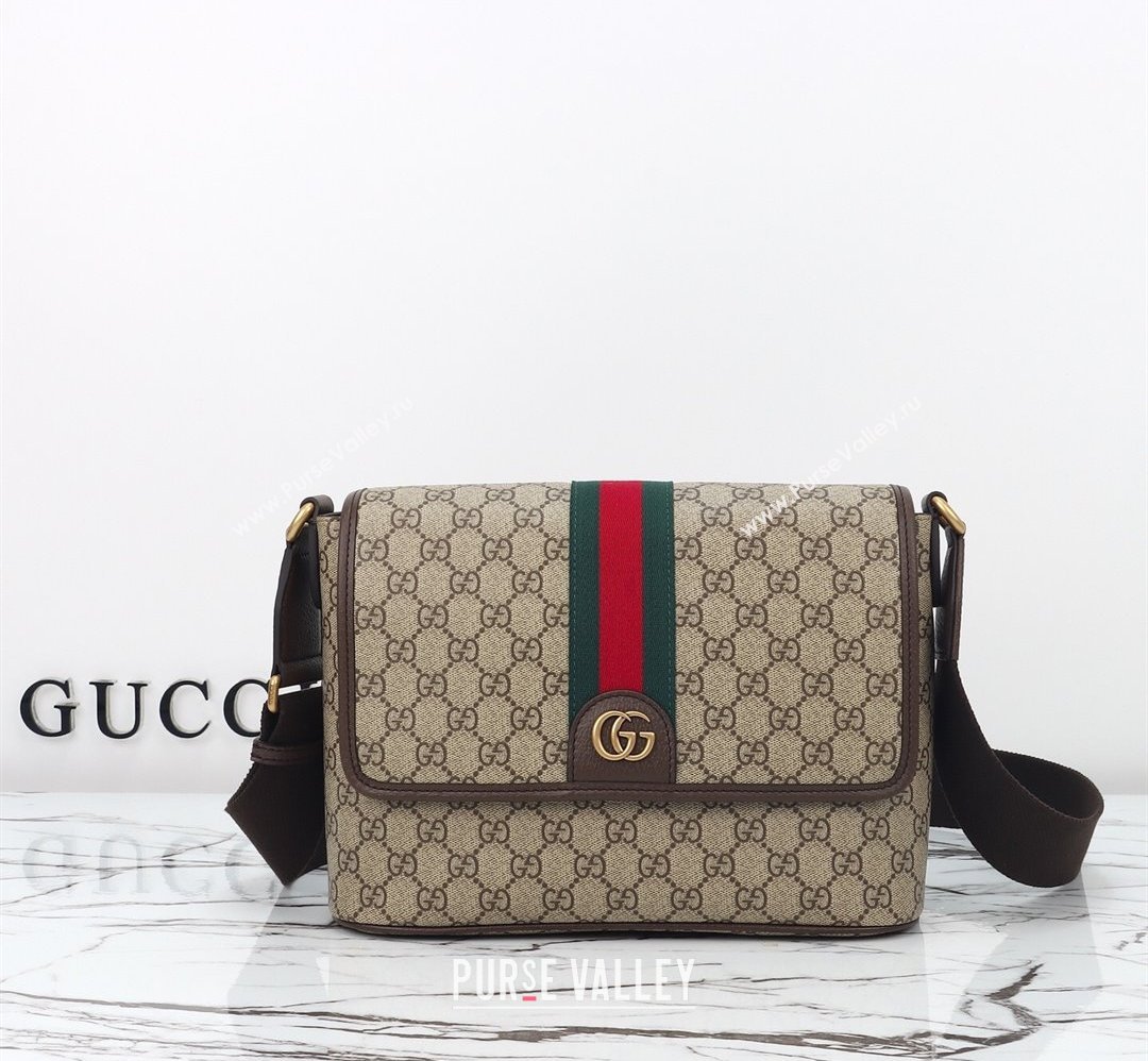 Gucci Mens Ophidia GG Canvas Medium messenger crossbody bag 2025 834467 (DLH-250808060)