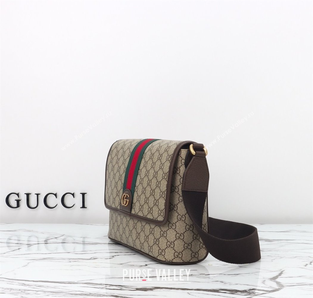 Gucci Mens Ophidia GG Canvas Medium messenger crossbody bag 2025 834467 (DLH-250808060)