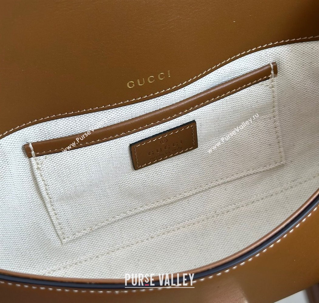 Gucci Horsebit 1955 Leather Small Top Handle Bag Brown 815206 2025 (DLH-250808051)