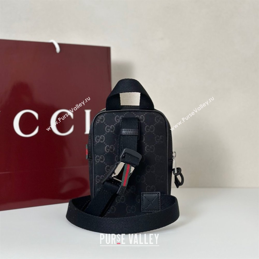 Gucci Mens Nexus GG mini slingbag bag Black 2025 ‎834274 (DLH-250808098)