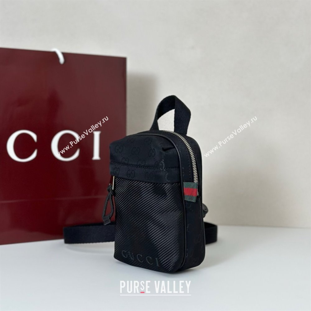 Gucci Mens Nexus GG mini slingbag bag Black 2025 ‎834274 (DLH-250808098)
