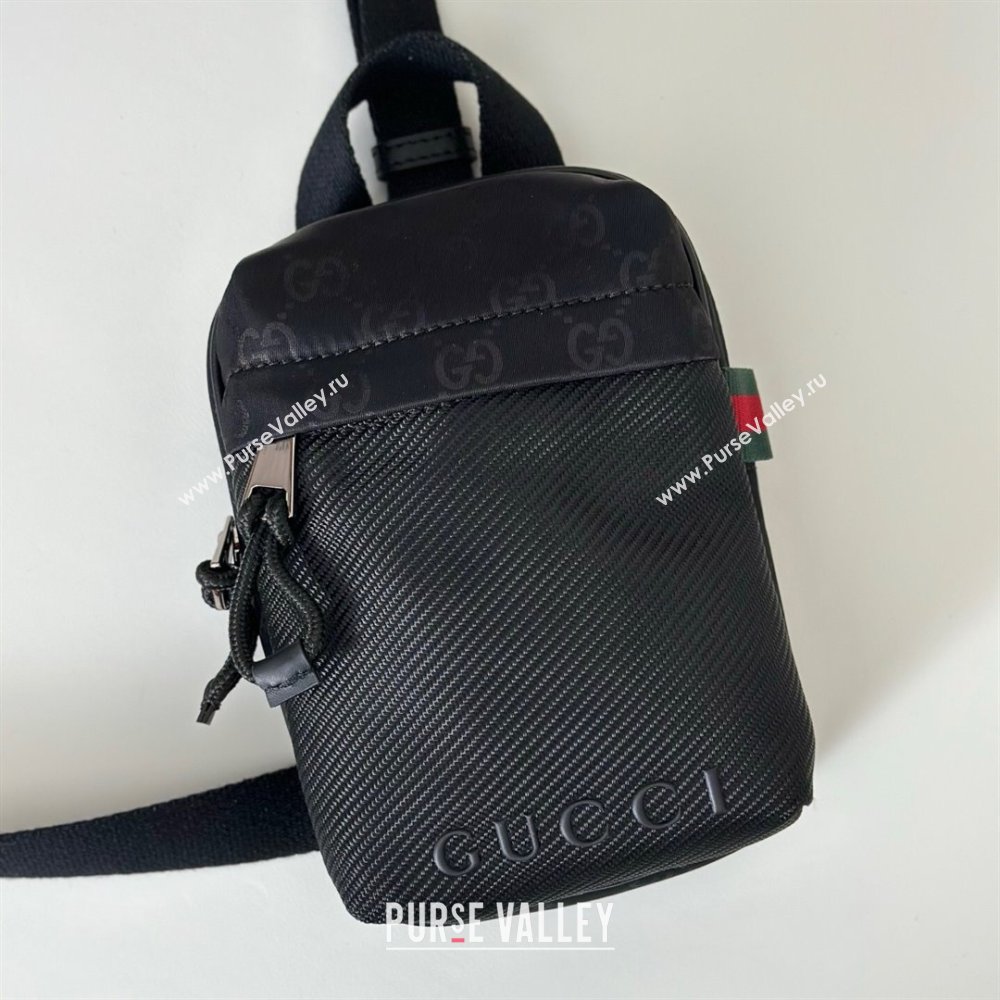 Gucci Mens Nexus GG mini slingbag bag Black 2025 ‎834274 (DLH-250808098)