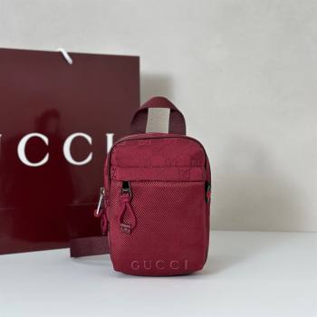 Gucci Mens Nexus GG mini slingbag bag Red 2025 ‎834274 (DLH-250808099)