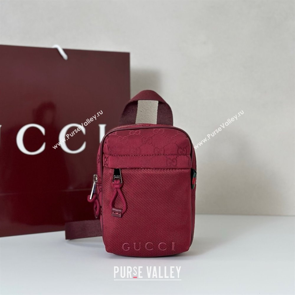 Gucci Mens Nexus GG mini slingbag bag Red 2025 ‎834274 (DLH-250808099)