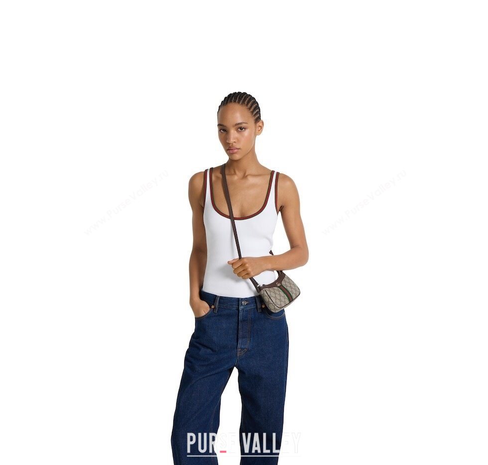 Gucci Ophidia GG Canvas mini shoulder bag Beige/Brown 2025 838465 (DLH-250930107)