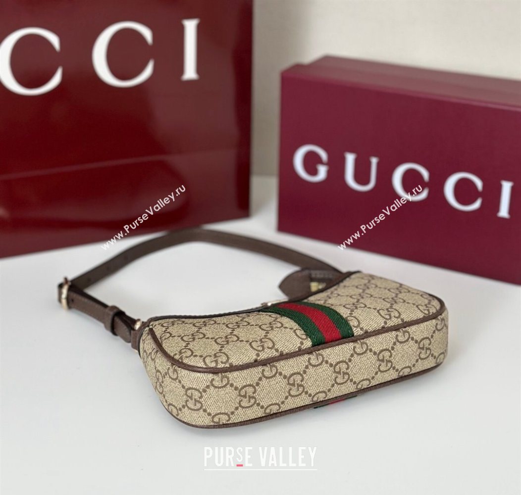 Gucci Ophidia GG Canvas mini shoulder bag Beige/Brown 2025 838465 (DLH-250930107)