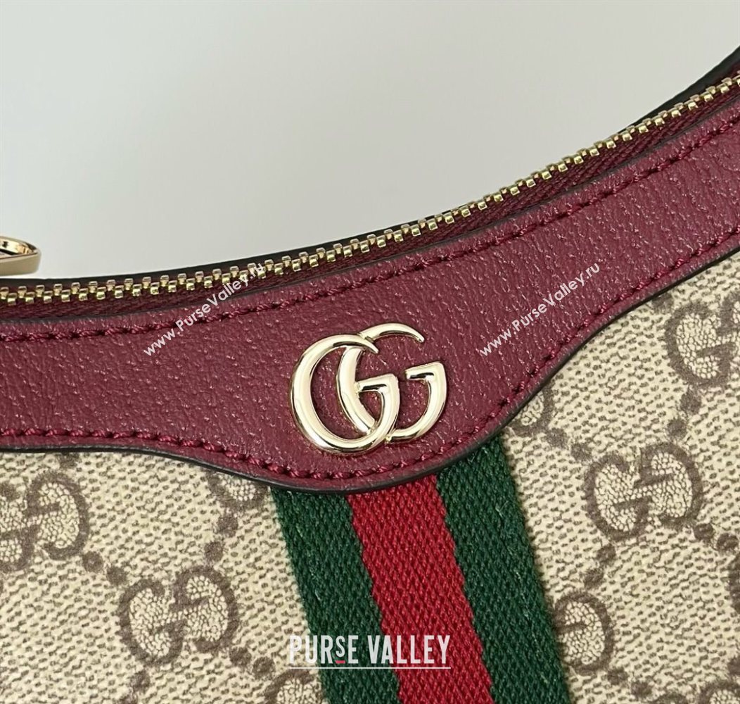 Gucci Ophidia GG Canvas mini shoulder bag Beige/Red 2025 838465 (DLH-250930108)