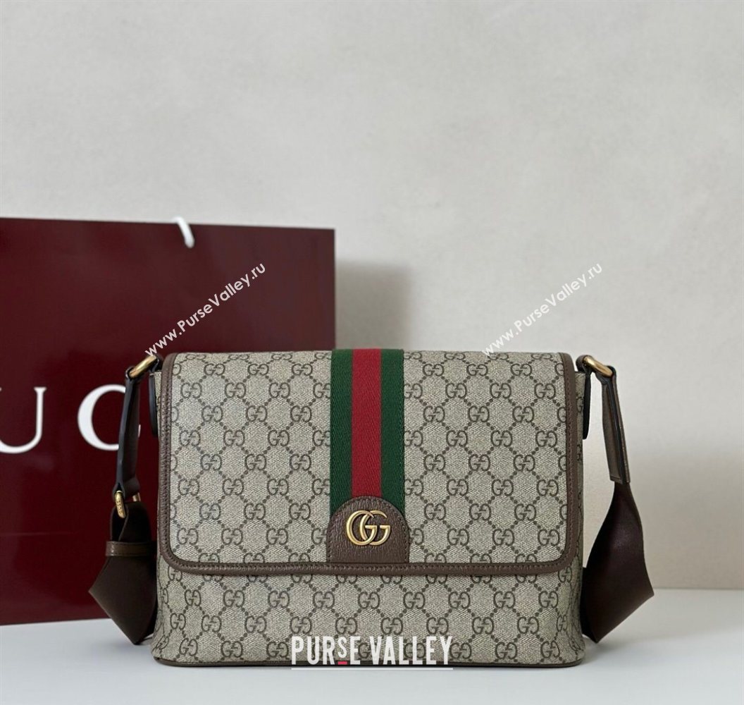 Gucci Mens Ophidia GG Canvas medium messenger bag 2025 834467 (DLH-250930109)