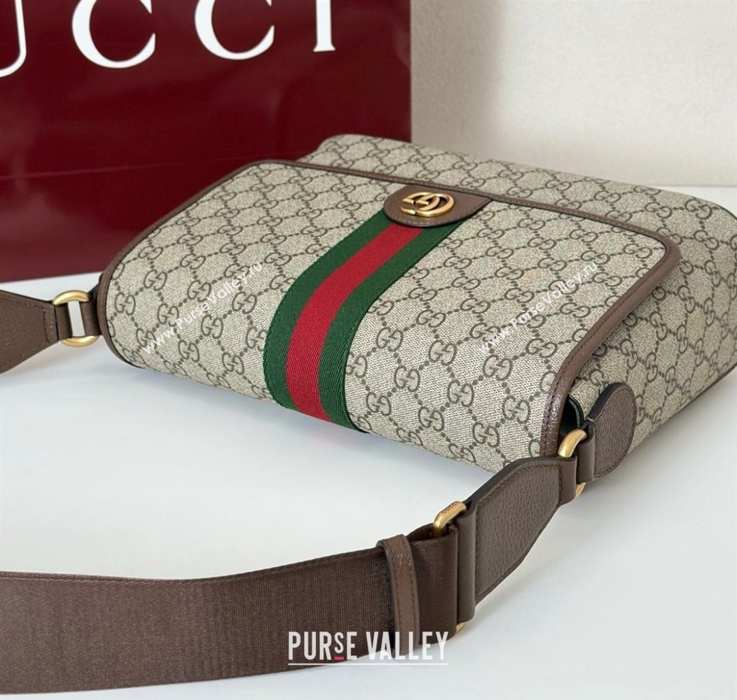 Gucci Mens Ophidia GG Canvas medium messenger bag 2025 834467 (DLH-250930109)
