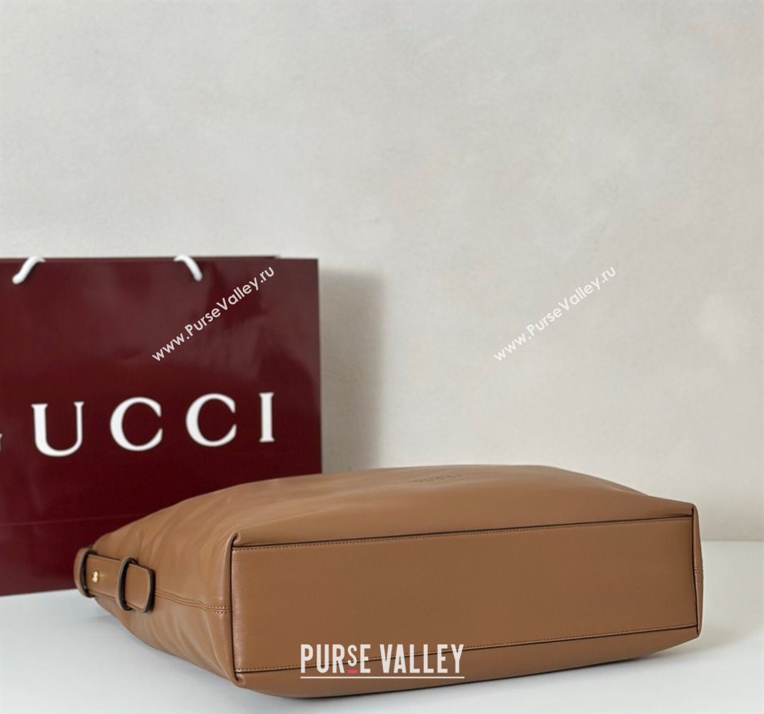 Gucci Beatrix Leather large tote bag Brown 2025 850546 (DLH-251124085)