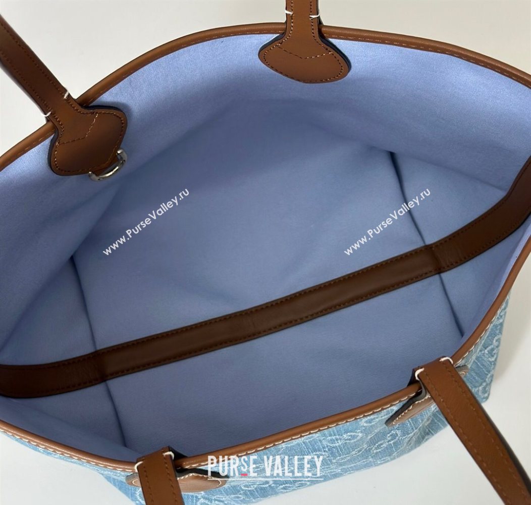 Gucci Totissima Small Tote bag Light Blue GG Denim 2025 820496 (DLH-250930111)