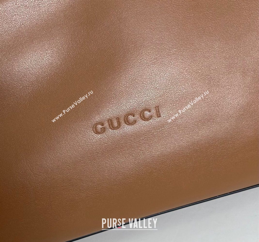 Gucci Beatrix Leather large tote bag Brown 2025 850546 (DLH-251124085)