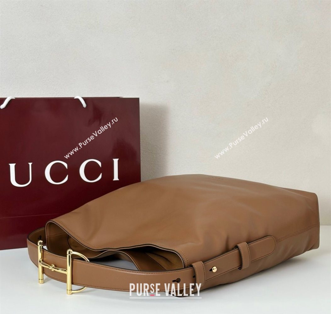 Gucci Beatrix Leather large tote bag Brown 2025 850546 (DLH-250930096)