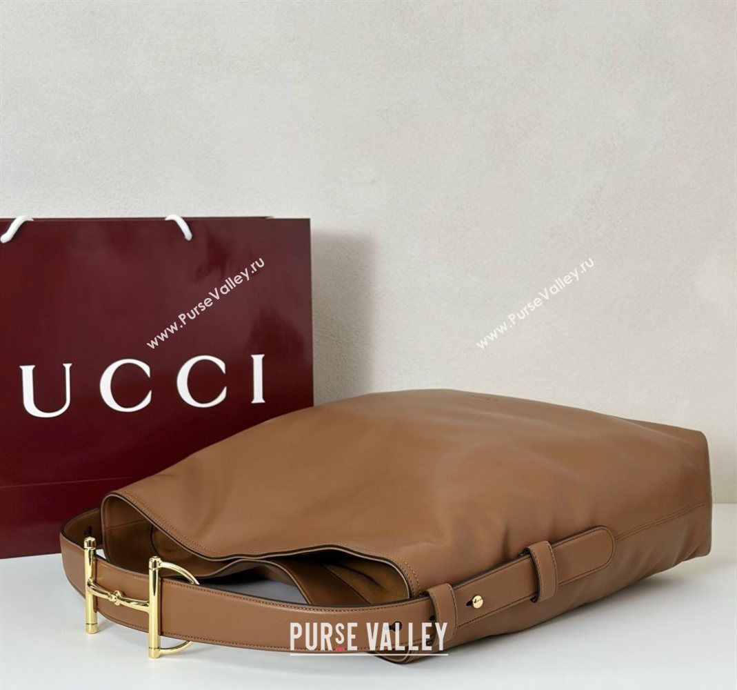 Gucci Beatrix Leather large tote bag Brown 2025 850546 (DLH-251124085)