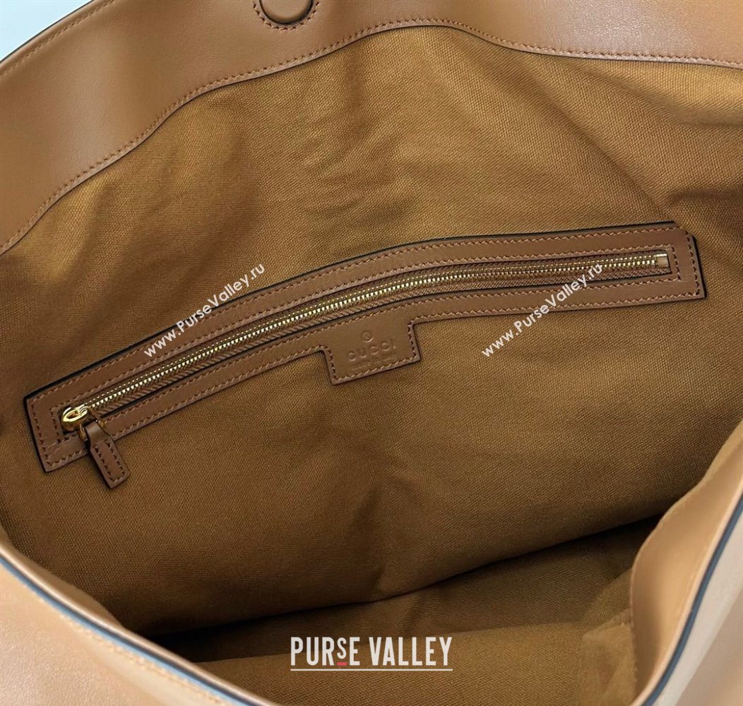 Gucci Beatrix Leather large tote bag Brown 2025 850546 (DLH-250930096)