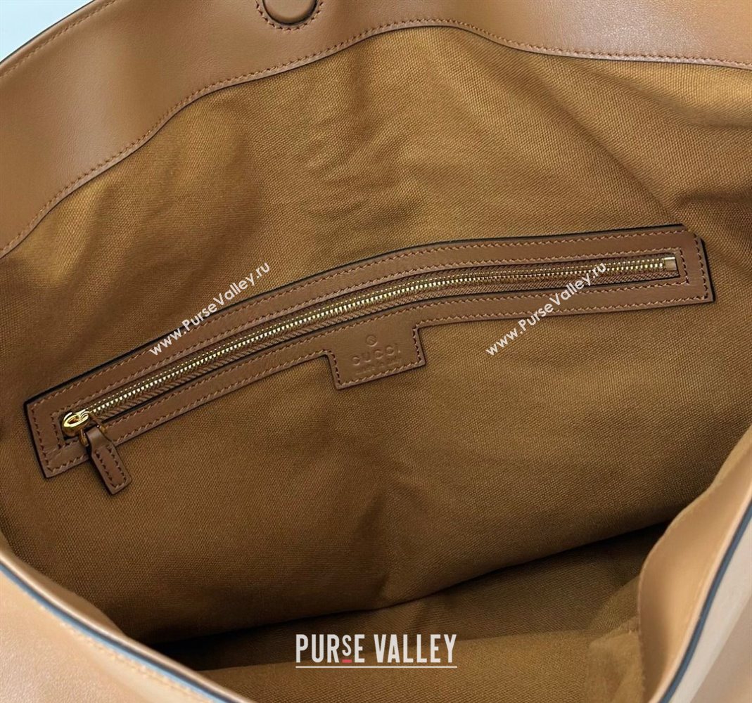 Gucci Beatrix Leather large tote bag Brown 2025 850546 (DLH-251124085)