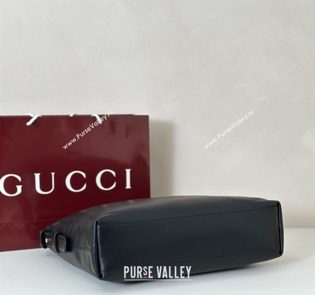 Gucci Beatrix Leather large tote bag Black 2025 850546 (DLH-251124084)