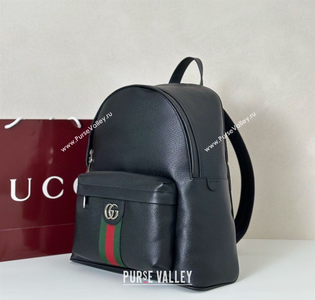 Gucci Mens Ophidia Leather medium backpack bag Black 2025 834466 (DLH-250930098)
