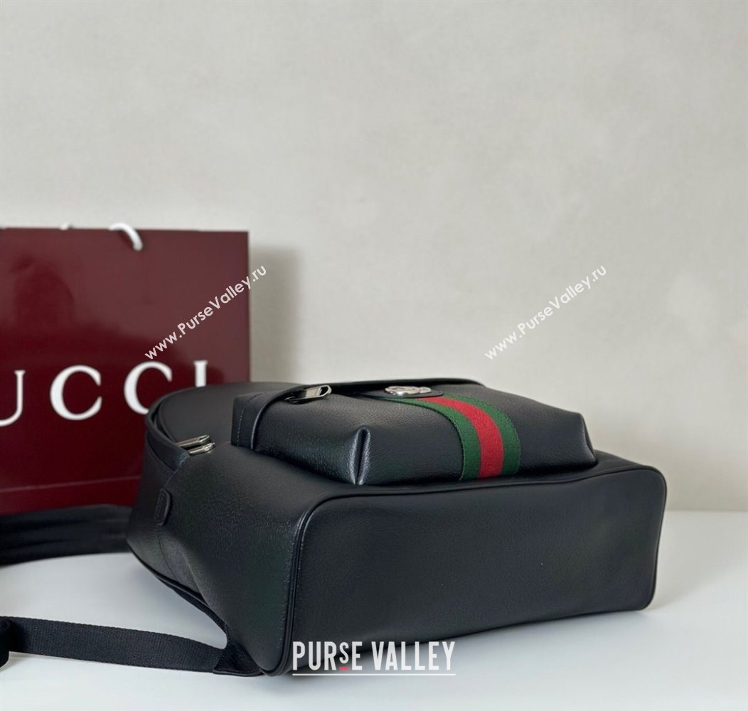 Gucci Ophidia Leather medium backpack bag Black 2025 834466 (DLH-250930098)