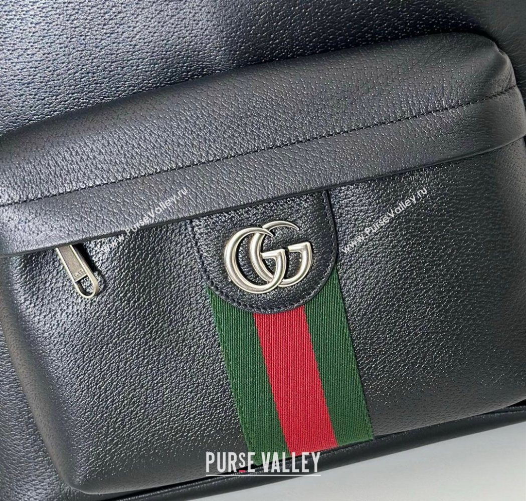 Gucci Mens Ophidia Leather medium backpack bag Black 2025 834466 (DLH-250930098)