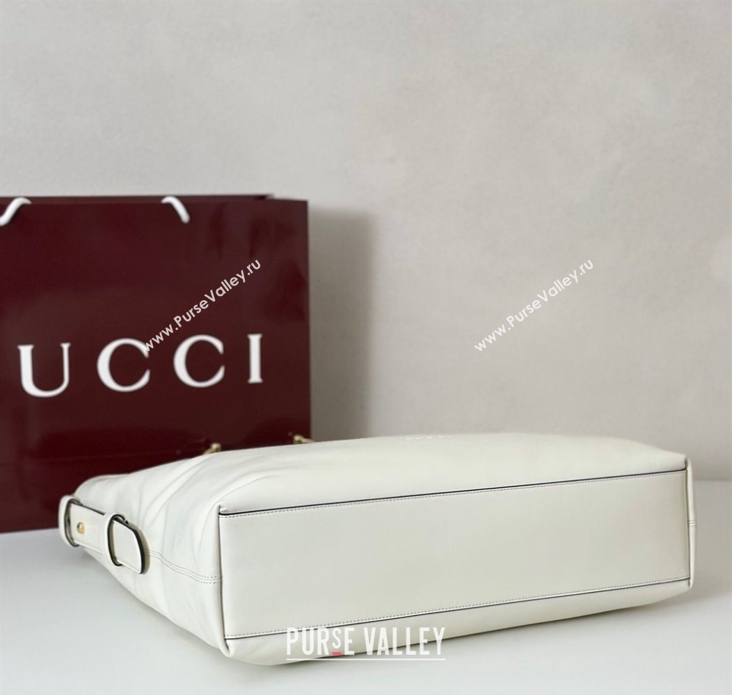 Gucci Beatrix Leather large tote bag White 2025 850546 (DLH-250930095)