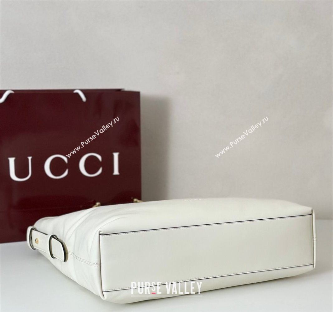 Gucci Beatrix Leather large tote bag White 2025 850546 (DLH-251124086)
