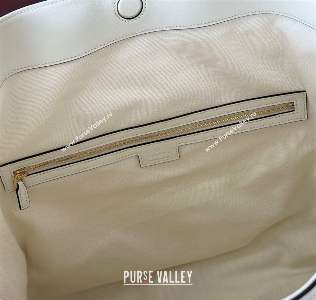 Gucci Beatrix Leather large tote bag White 2025 850546 (DLH-250930095)