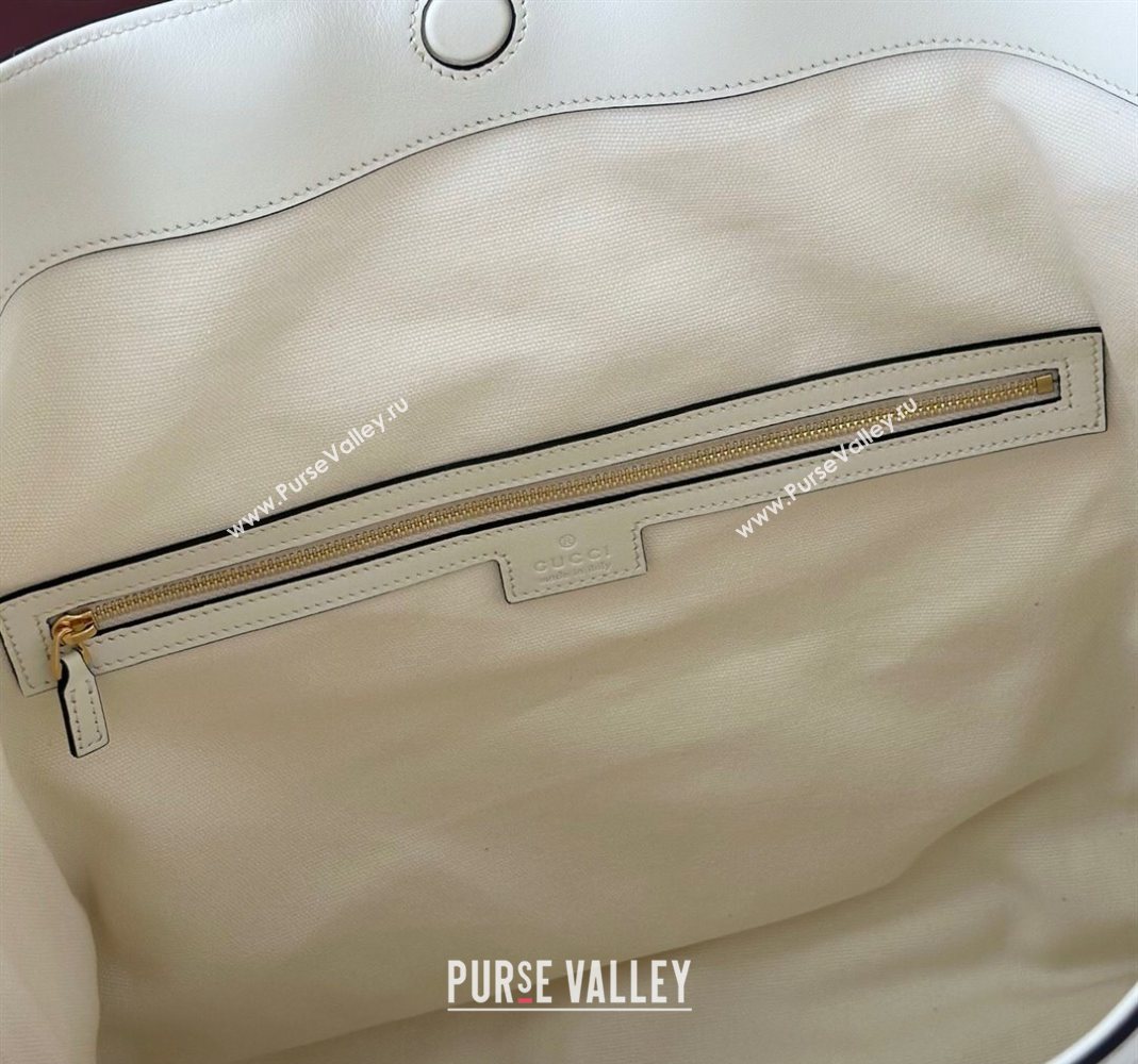 Gucci Beatrix Leather large tote bag White 2025 850546 (DLH-251124086)