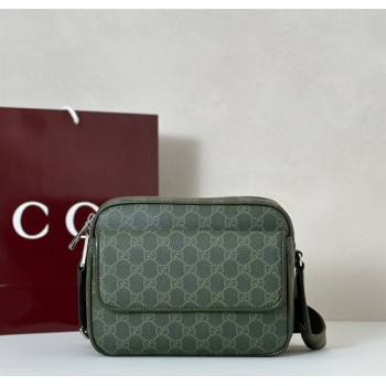Gucci Mens GG Monogram small crossbody bag Forest Green 2025 795479 (DLH-250930112)