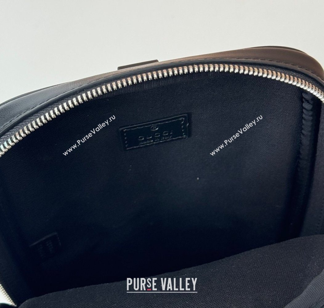 Gucci Mens GG Canvas small slingback bag Black 2025 822073 (DLH-250930117)