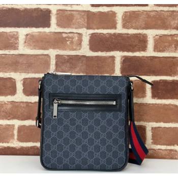 Gucci Mens GG Canvas small messenger bag bag Black 2025 792082 (DLH-250930119)
