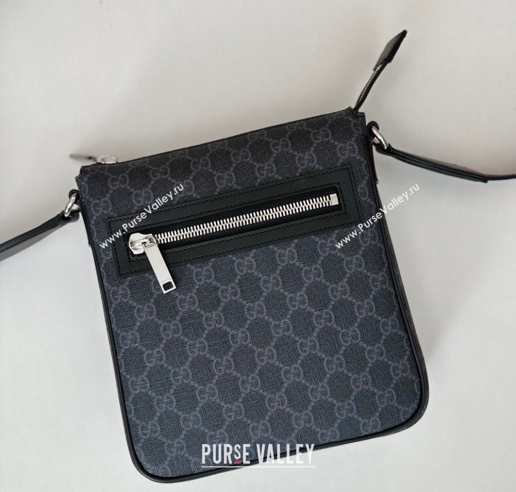 Gucci Mens GG Canvas small messenger bag bag Black 2025 792082 (DLH-250930119)