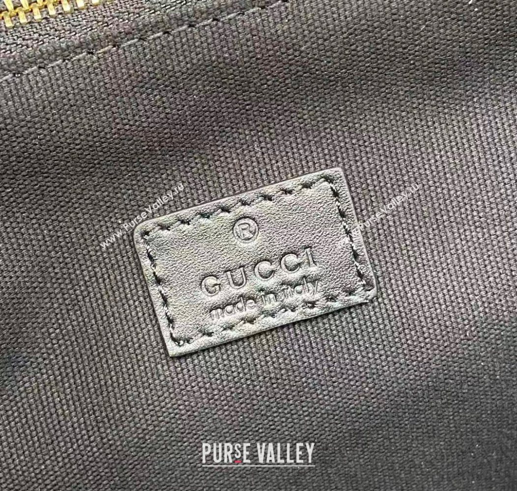 Gucci Padlock GG Leather medium top handle bag Black 2025 838998 (XLU-250930047)