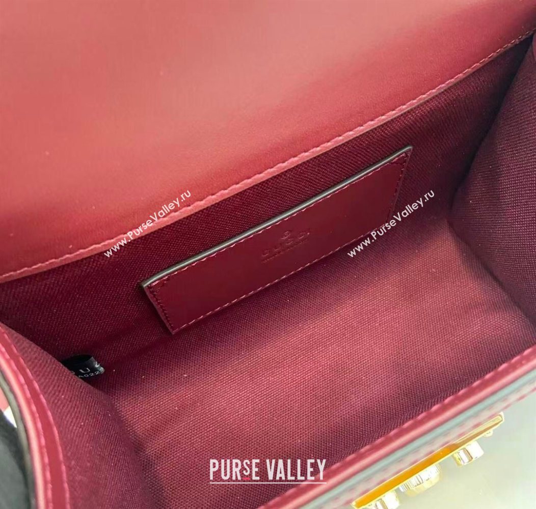 Gucci Padlock GG Leather small top handle bag Red 2025 838999 (XLU-250930041)