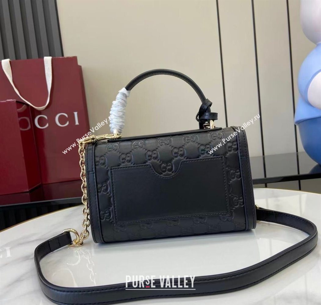 Gucci Padlock GG Leather small top handle bag Black 2025 838999 (XLU-250930042)