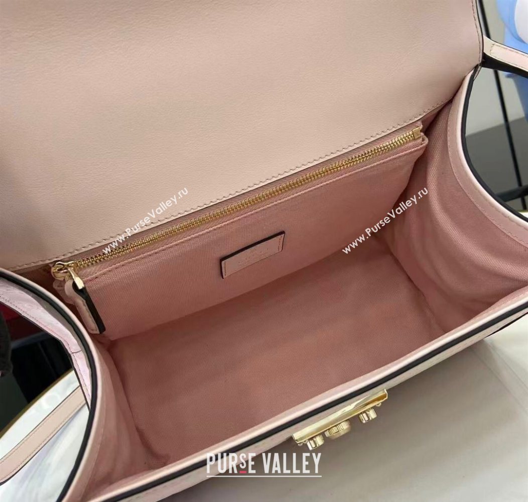 Gucci Padlock GG Leather medium top handle bag Light Pink 2025 838998 (XLU-250930044)