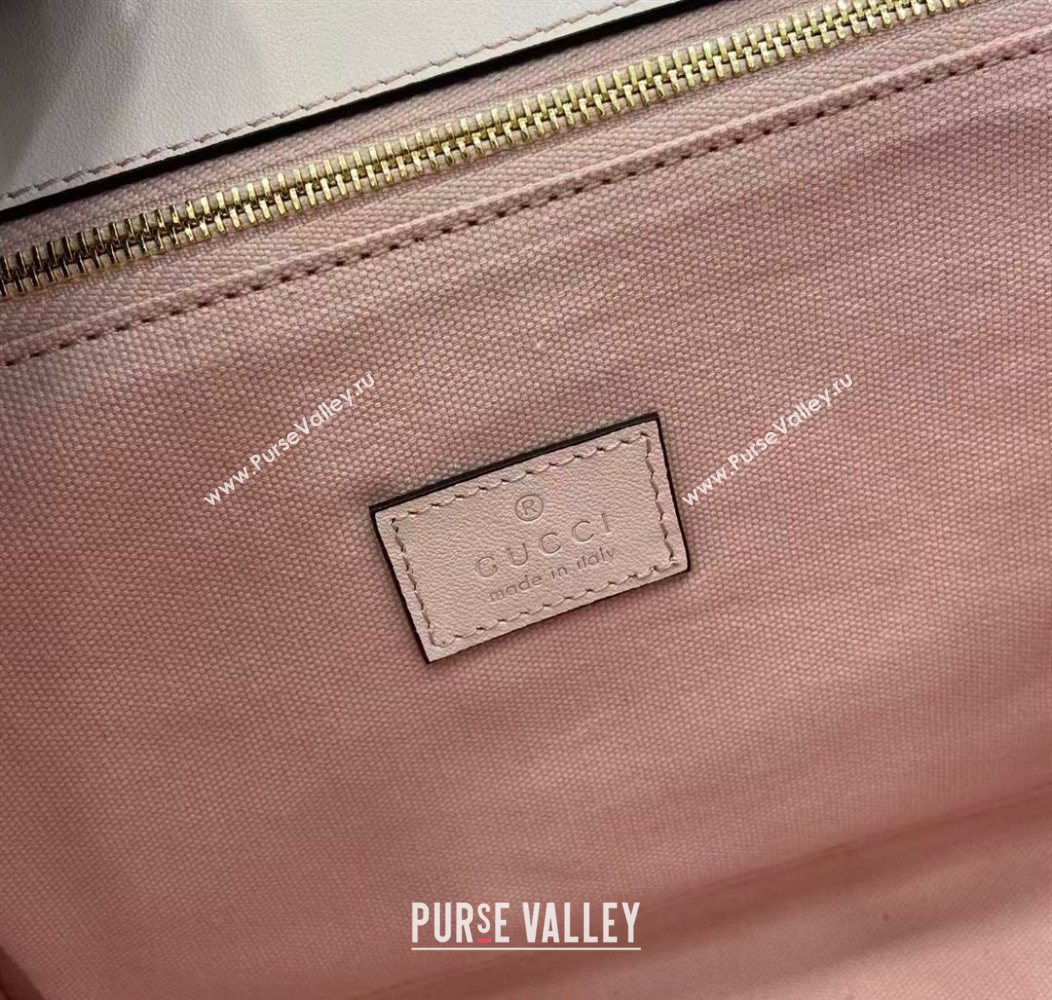 Gucci Padlock GG Leather medium top handle bag Light Pink 2025 838998 (XLU-250930044)