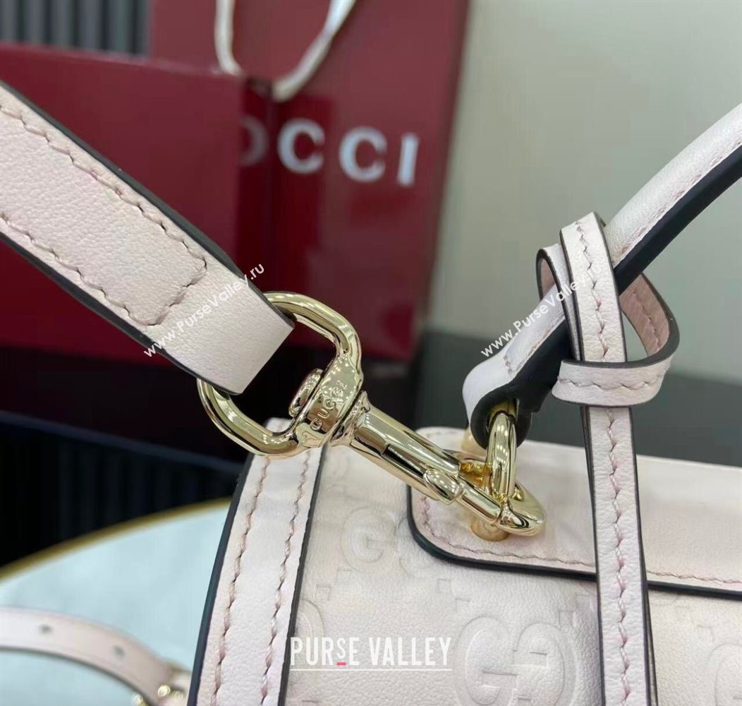 Gucci Padlock GG Leather medium top handle bag Light Pink 2025 838998 (XLU-250930044)