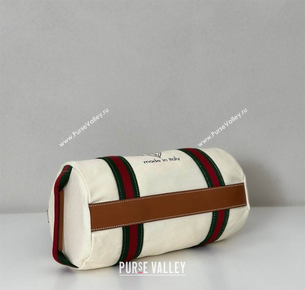 Gucci Small printed canvas duffle bag White 2025 816865 (DLH-250930053)