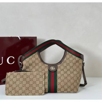 Gucci Giglio Small Tote Bag in GG Canvas 860845 Beige/Brown 2025 (DLH-251124076)