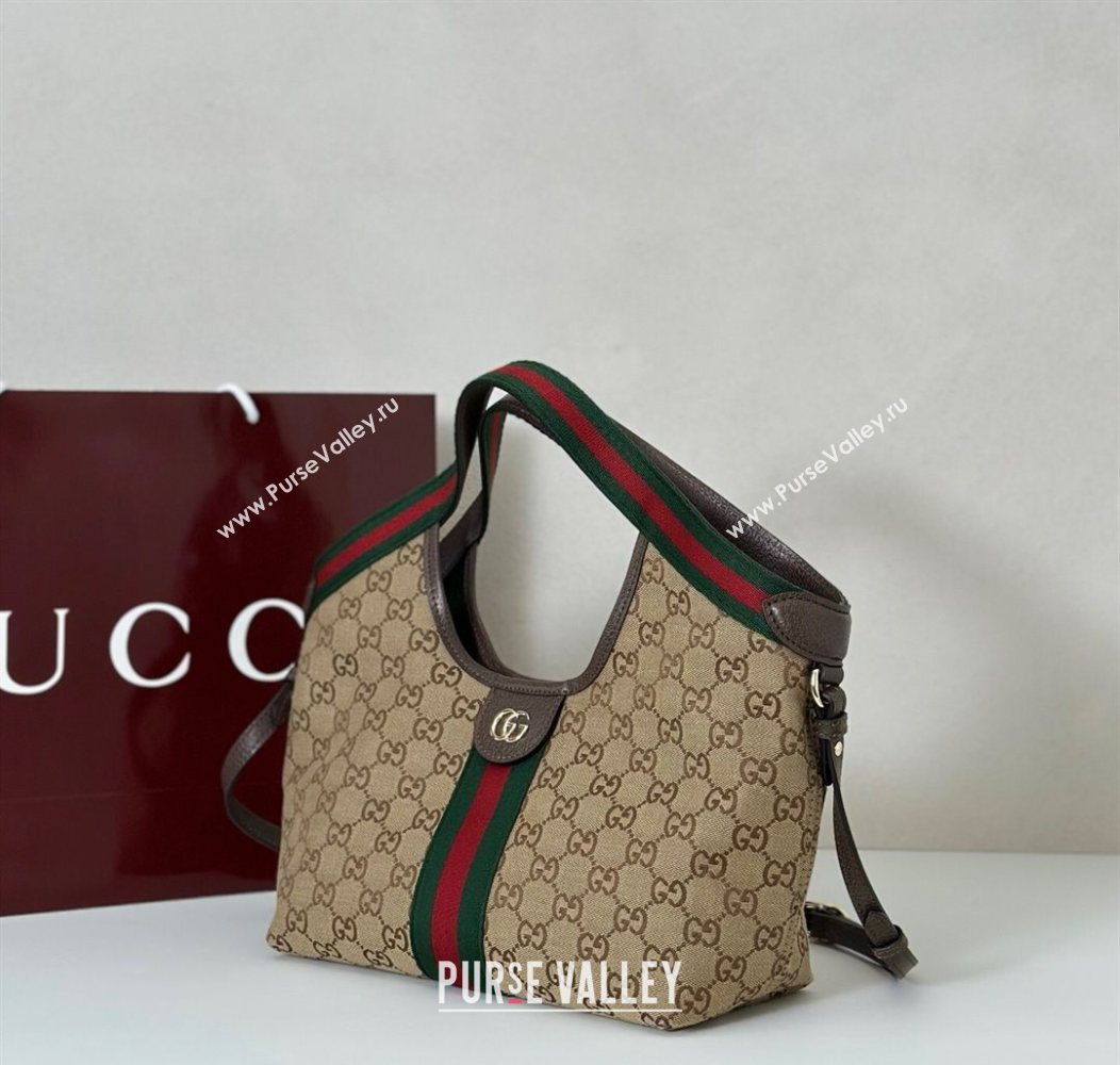 Gucci Giglio Small Tote Bag in GG Canvas 860845 Beige/Brown 2025 (DLH-250930036)