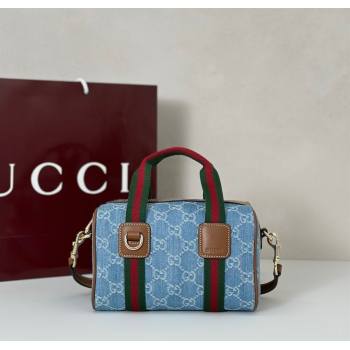 Gucci Mini GG Denim handbag Blue2 2025 859975 (DLH-250930038)