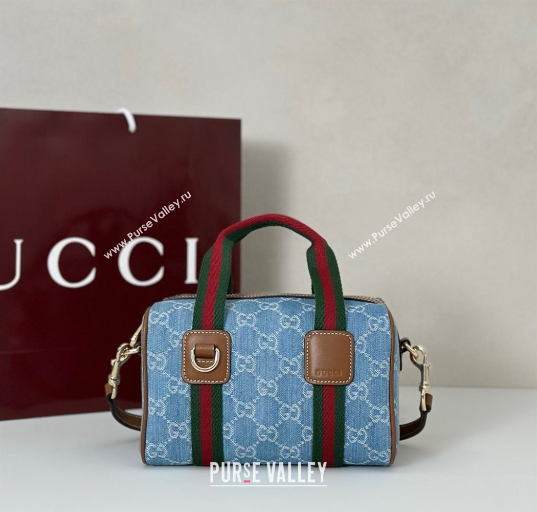 Gucci Mini GG Denim handbag Blue2 2025 859975 (DLH-250930038)