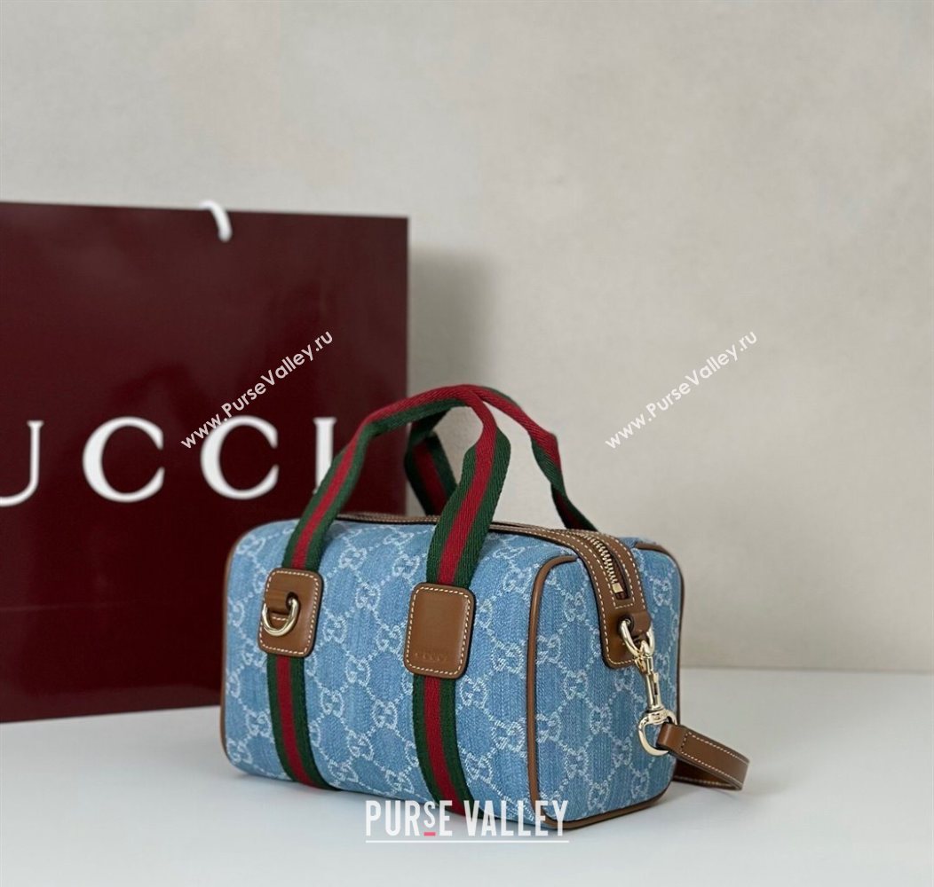 Gucci Mini GG Denim handbag Blue2 2025 859975 (DLH-250930038)